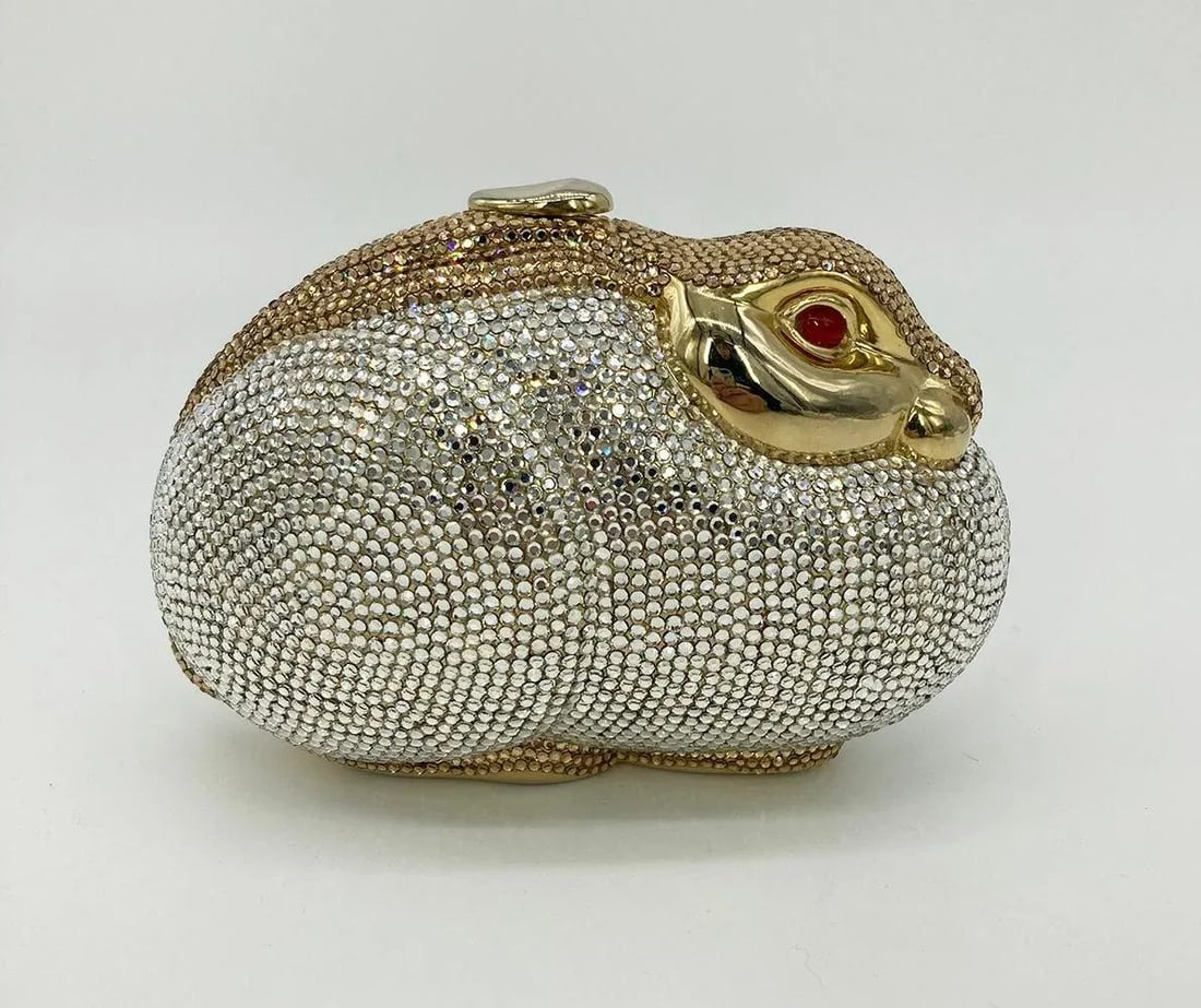 Judith Leiber Swarovski Crystal Rabbit Minaudiere - 4