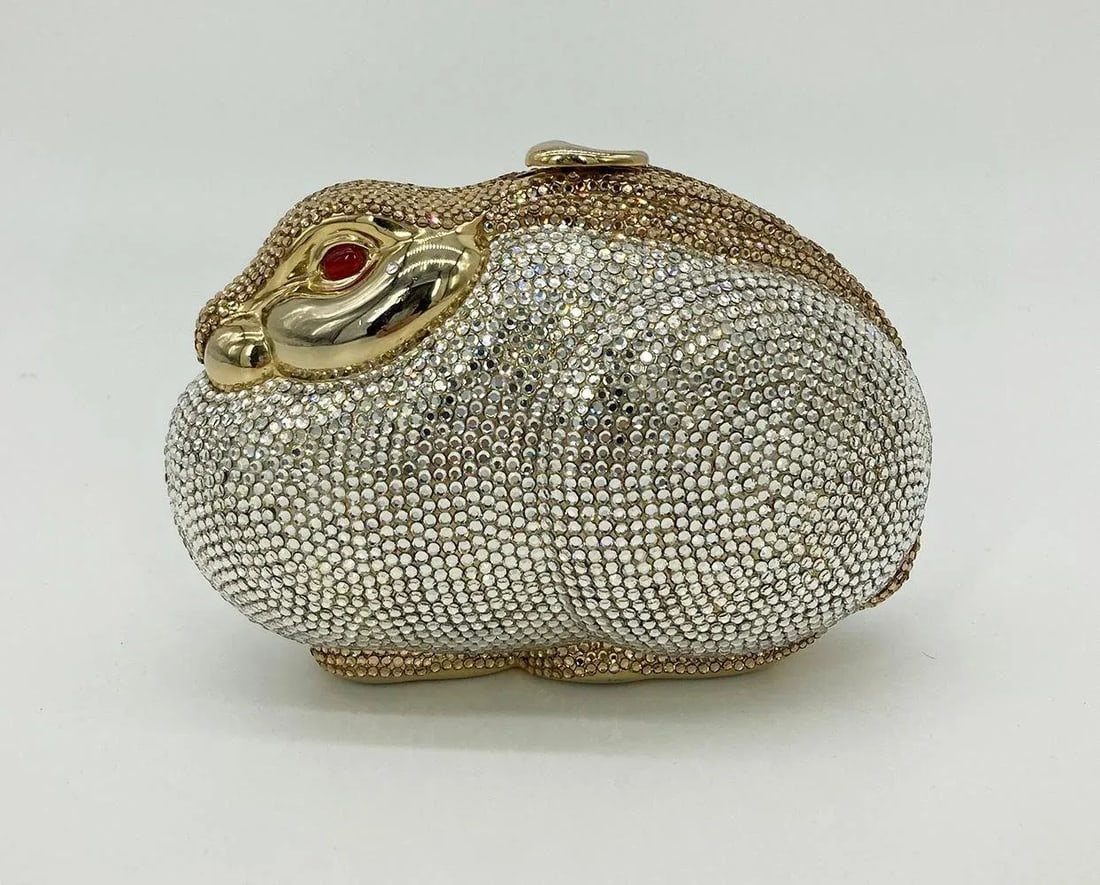 Judith Leiber Swarovski Crystal Rabbit Minaudiere - 8