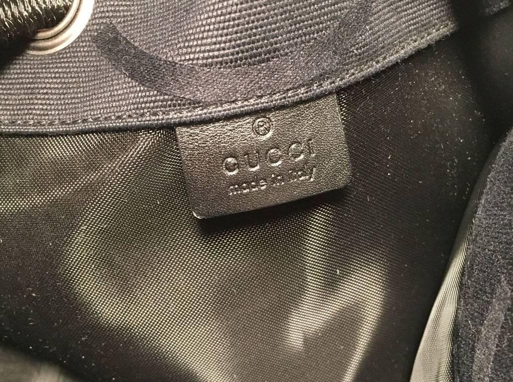 Gucci Black GG Monogram Canvas Sling Backpack Bag - 5