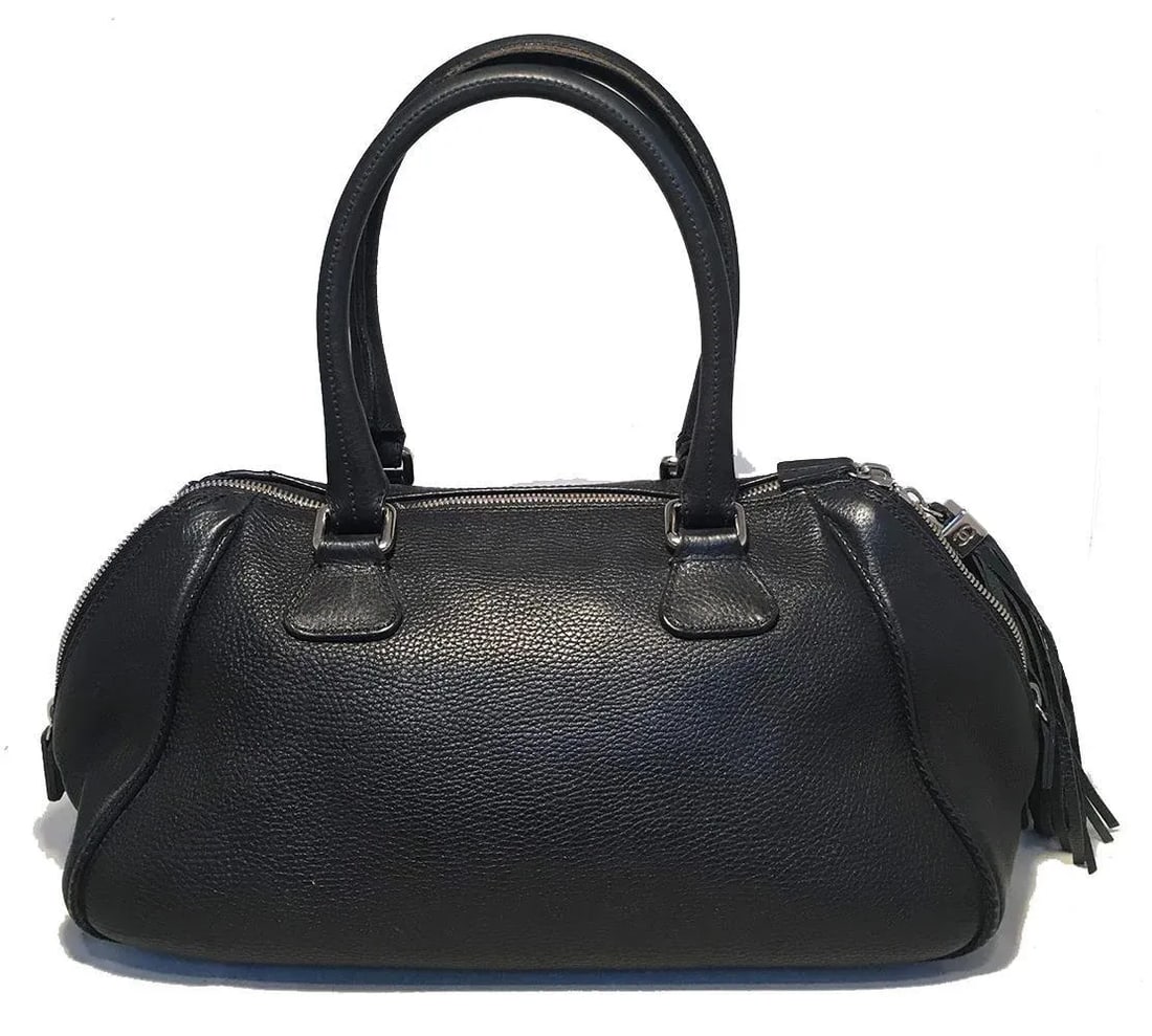 Chanel Lax Black Leather Tassel Bag - 2