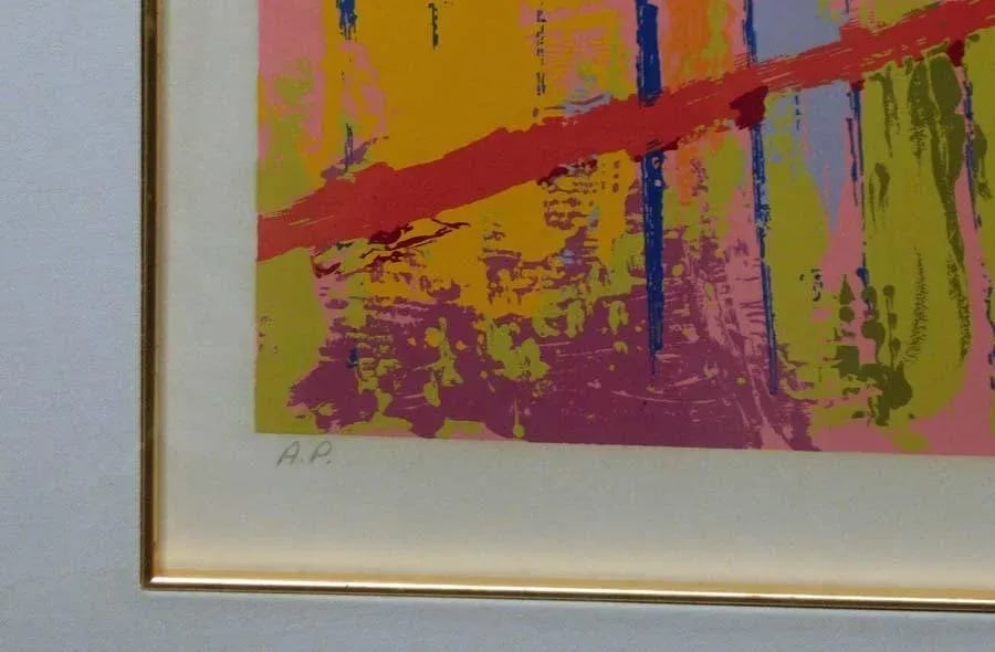 LeRoy Neiman "Racquetball" Hand Signed & Numbered Serigraph Sports Framed - 3