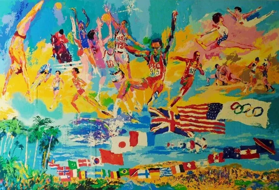 LeRoy Neiman "American Gold" Hand Signed & Numbered Serigraph Sports Olympic 115 - 4