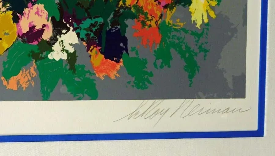 LeRoy Neiman Bistro Garden Serigraph Sn Silkscreen With Custom Framed - 6