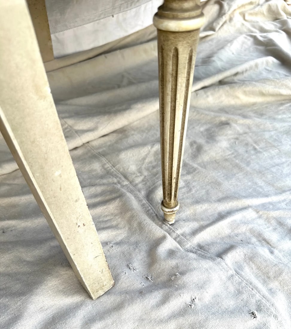 Louis XVI Maison Jansen Style Leather Arm Chairs-A Pair - 9