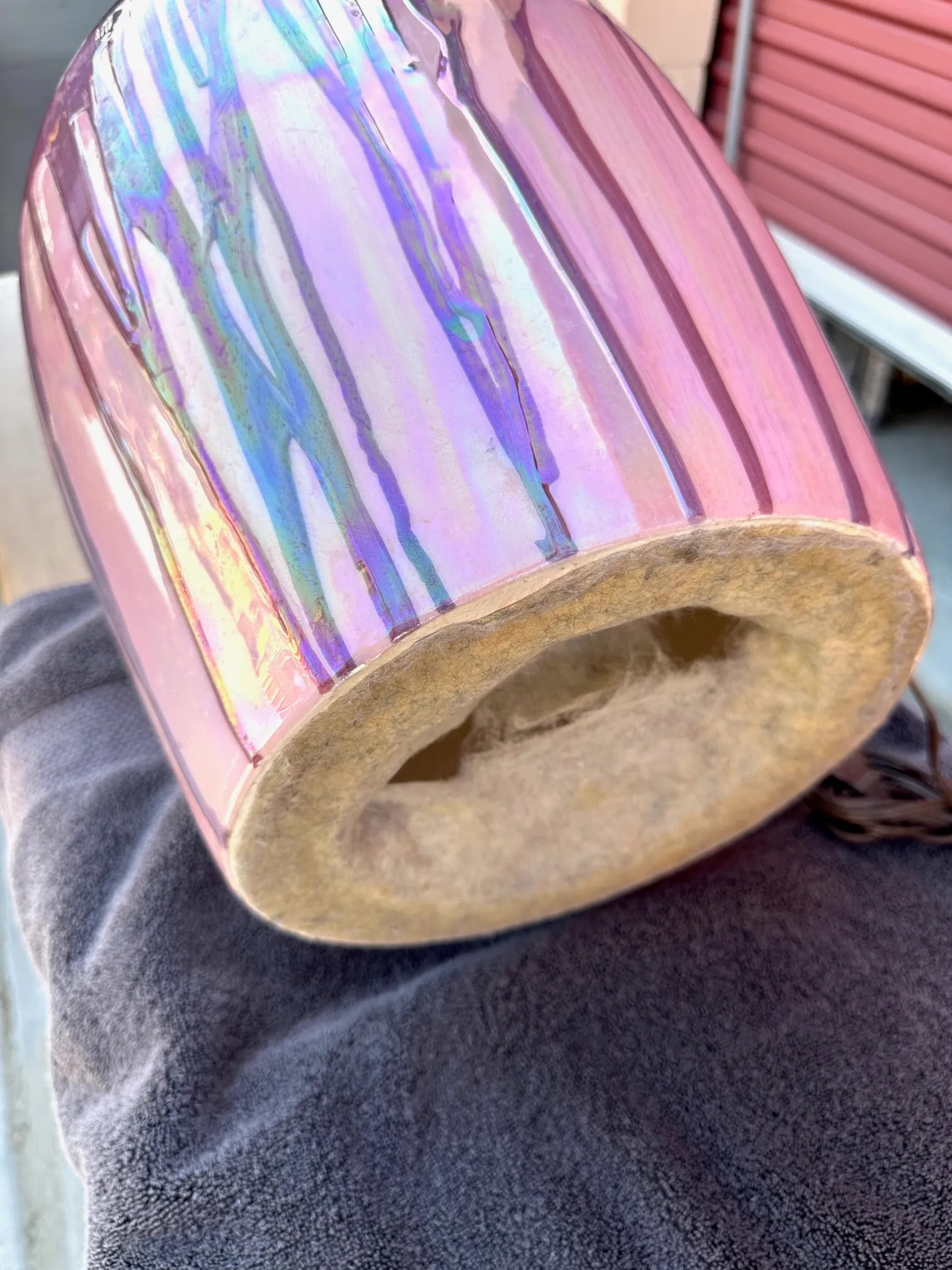 Vintage Iridescent Drip Glaze Ginger Jar Table Lamps-A Pair - 12