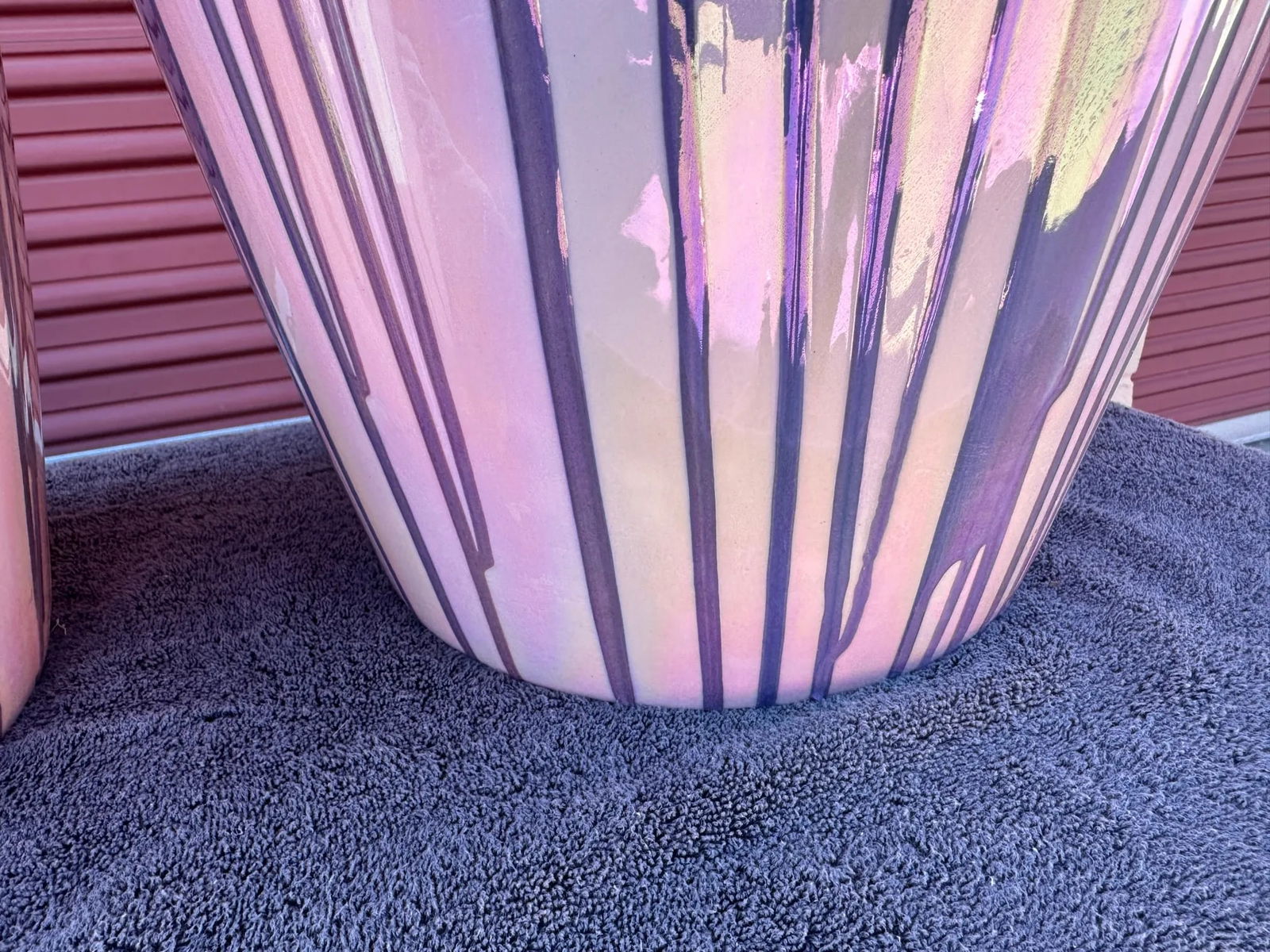 Vintage Iridescent Drip Glaze Ginger Jar Table Lamps-A Pair - 7