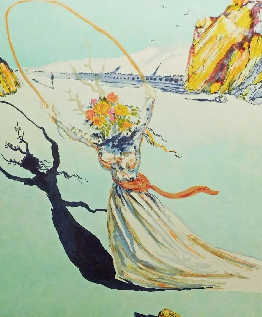 1970s Salvador Dali "Transcendent Passage" Japon Paper Hand Signed With Custom Framed - 7