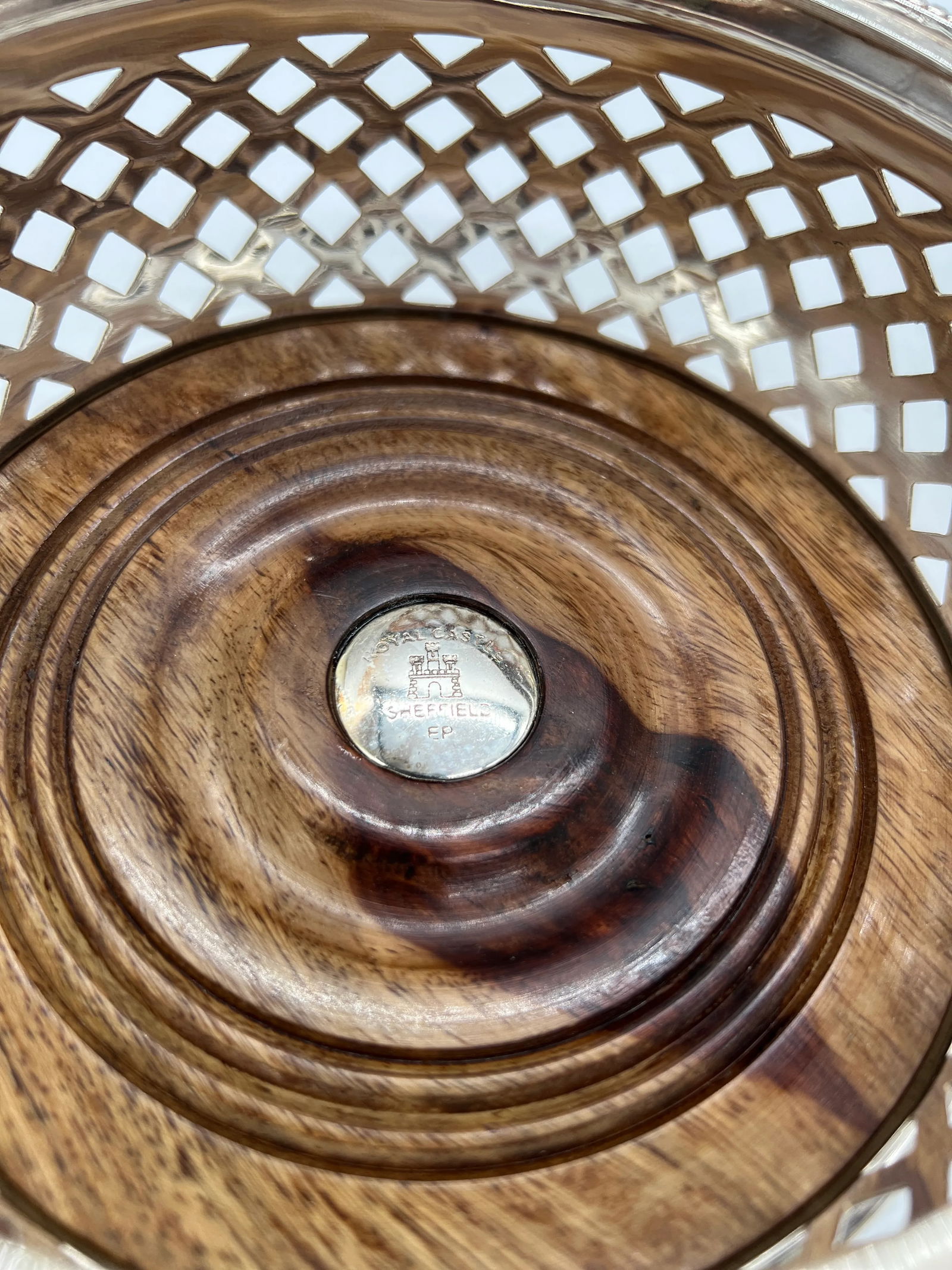 Pair, English Royal Castle Sheffield Bottle Holder or Coasters - 5