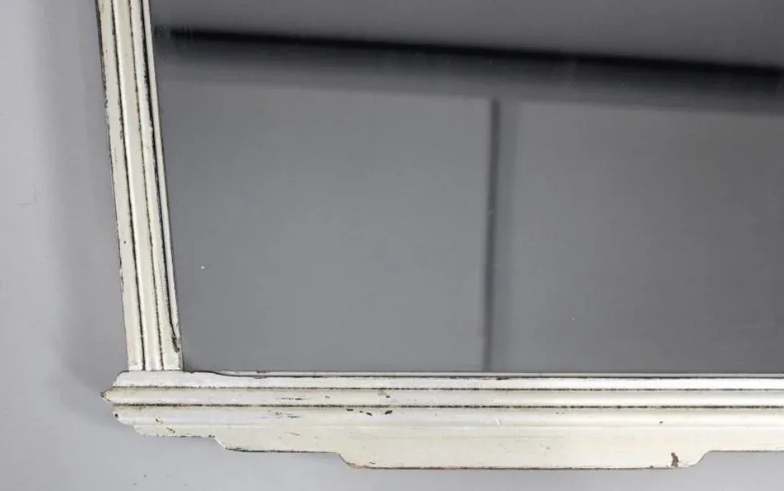 1960s Art Deco Mirror and Console Hall Table in Silver and Black - 11