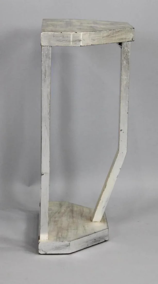 1960s Art Deco Mirror and Console Hall Table in Silver and Black - 3