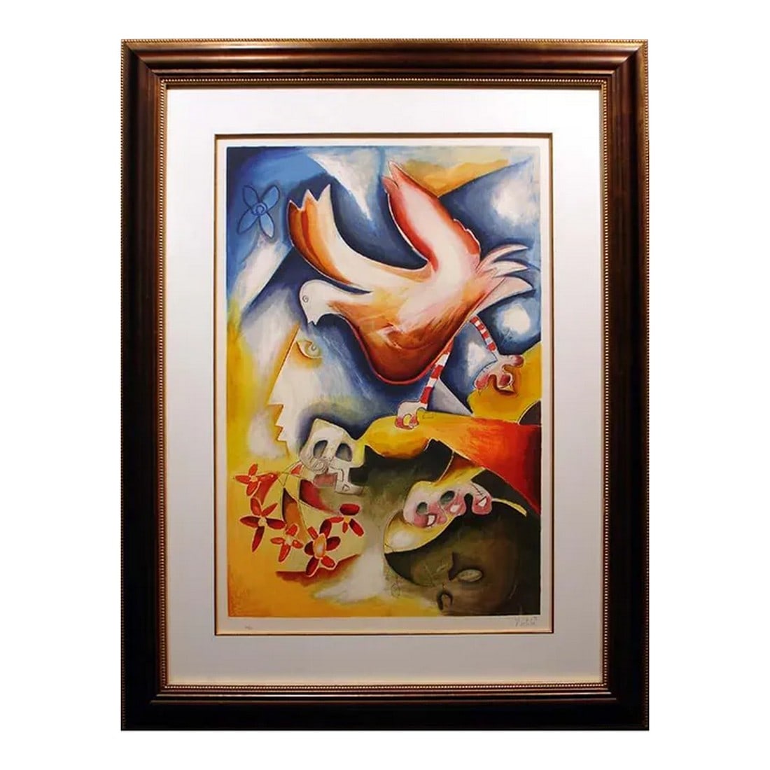 Alexandra Nechita "Sprinkle the Joy of Peace" Signed Numbered Lithograph, Framed: Sprinkle the Joy of Peace by Alexandra Nechita Sprinkle the Joy of Peace "As many people know, Peace is one of my favorite subjects; it has a great impact on my work. And the dove, of course, is the u