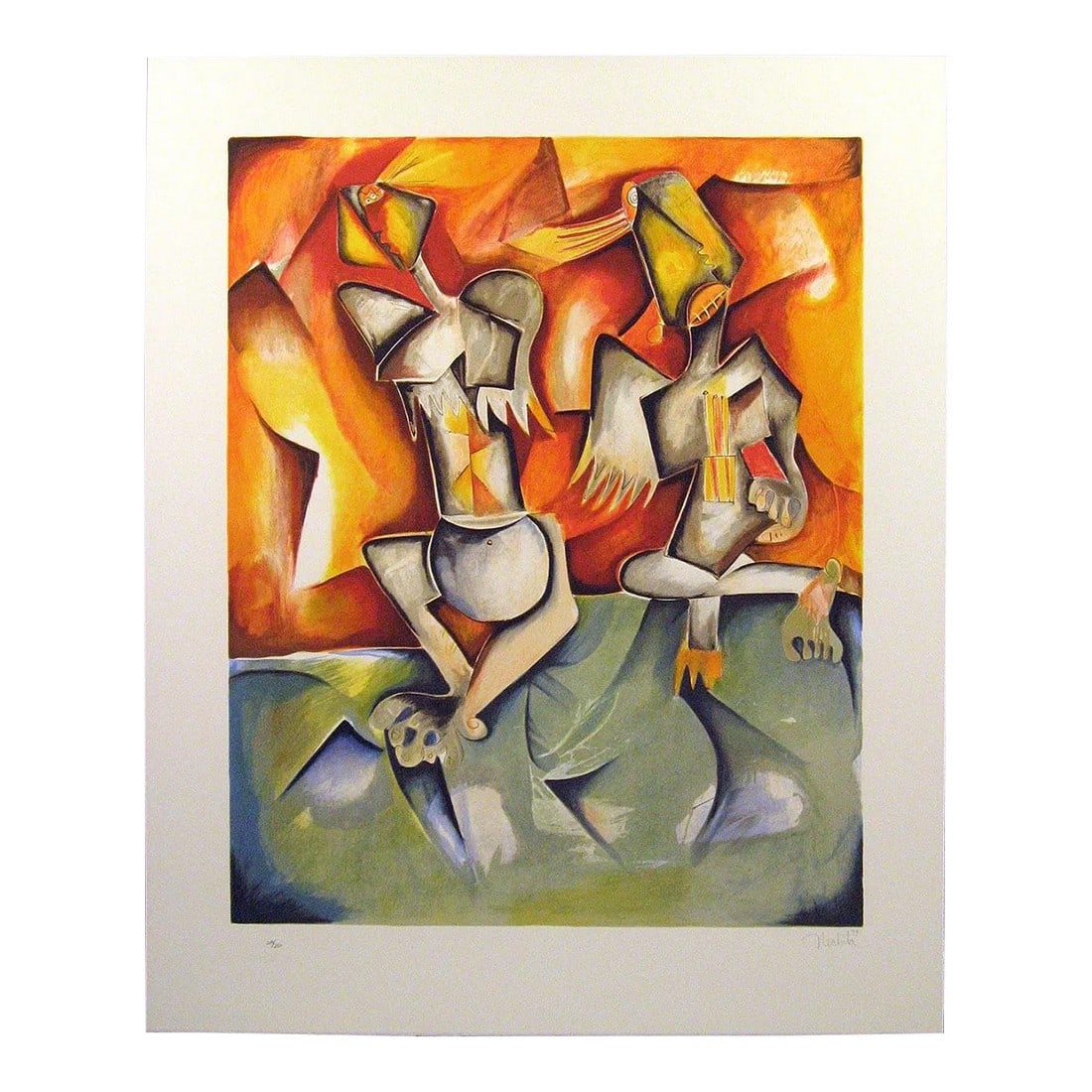 Alexandra Nechita "Angels Glow in the Dark" Signed Art Lithograph: Angels Glow In The Dark by Alexandra Nechita Angels Glow In The Dark " I personally love Angels and have a strong faith in them. The painting was inspired by the power of Angels. During the day we kno