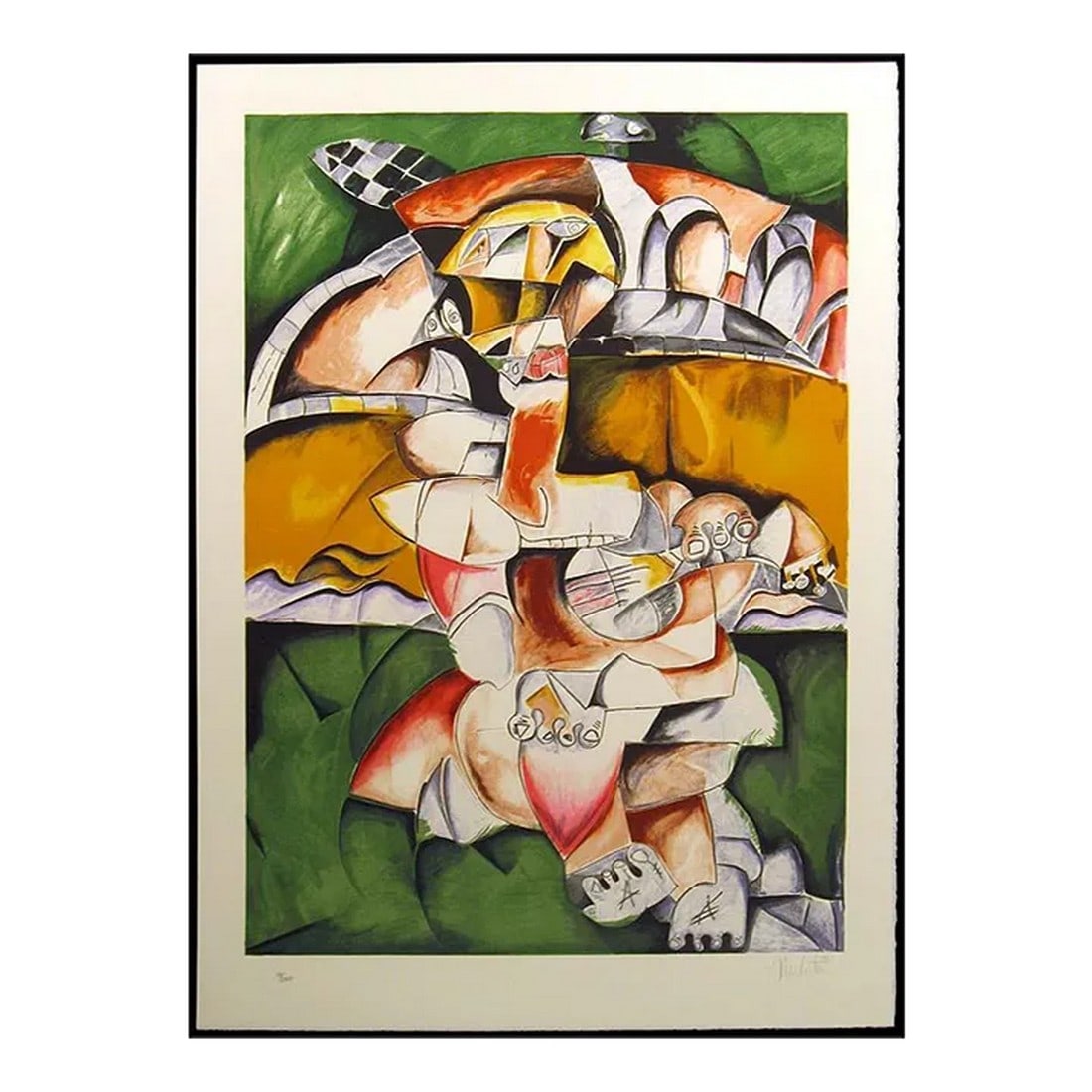 Alexandra Nechita "No Bridge Too Far" Signed Lithograph Art: No Bridge Too Far by Alexandra Nechita Hand Signed and Numbered by the artist No Bridge Too Far "This depicts a person or persons who are surrounded by many opportunities and decisions to make.