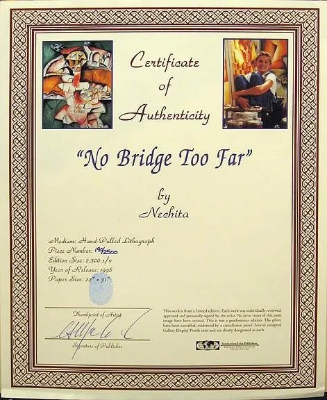 Alexandra Nechita "No Bridge Too Far" Signed Lithograph Art - 3
