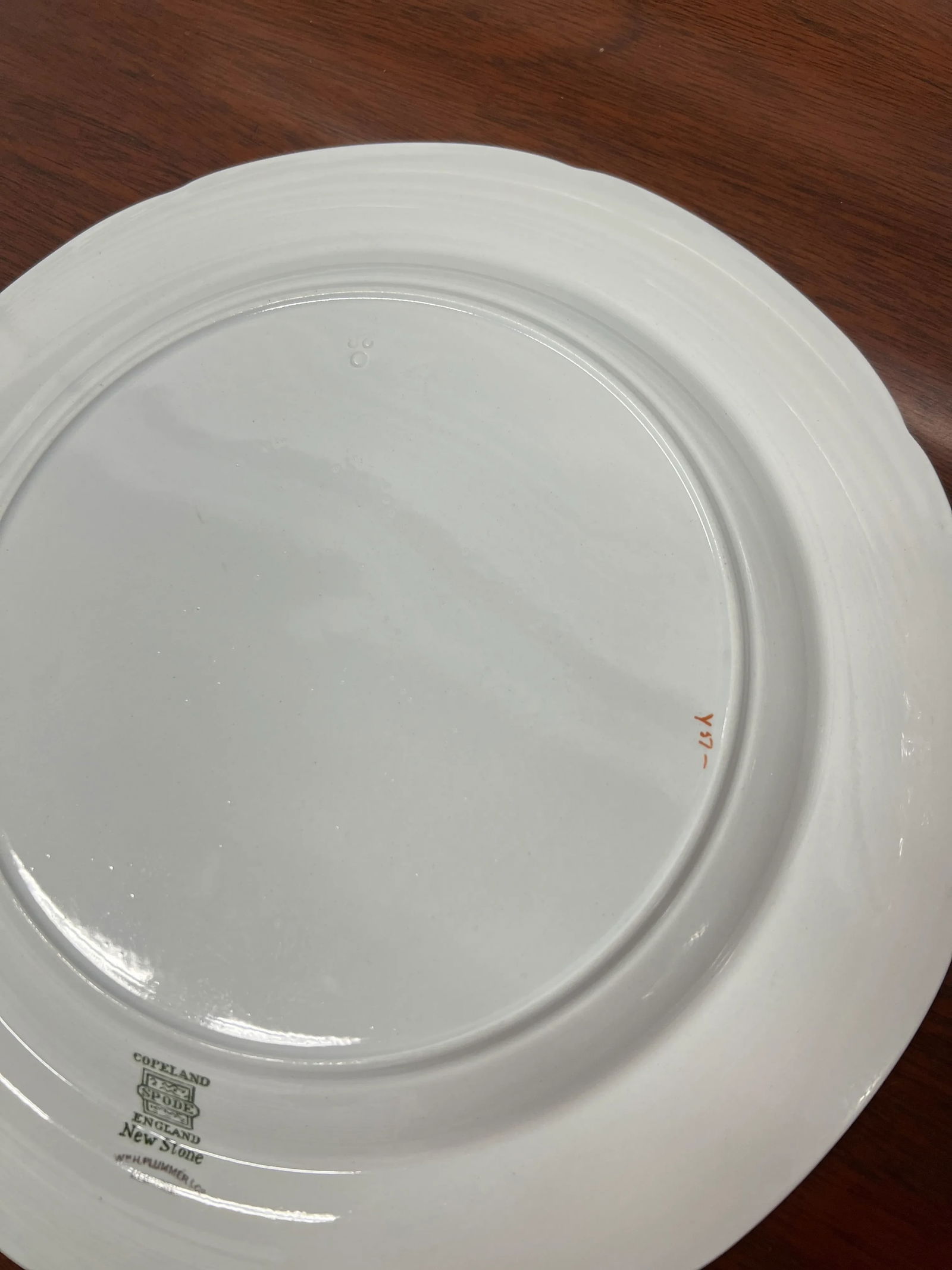 Set of 10, Antique Copeland Spode Armorial Dinner Plates C. 1950 - 3