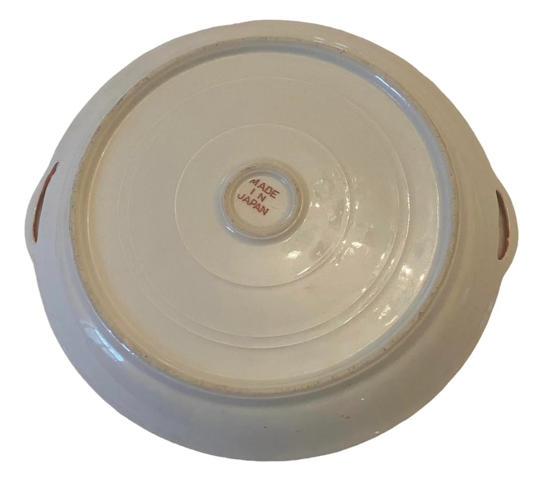 Vintage Chinoiserie Ceramic Handpainted Luncheon Hors D'Oeuvres Plates - Set of 8 - 7