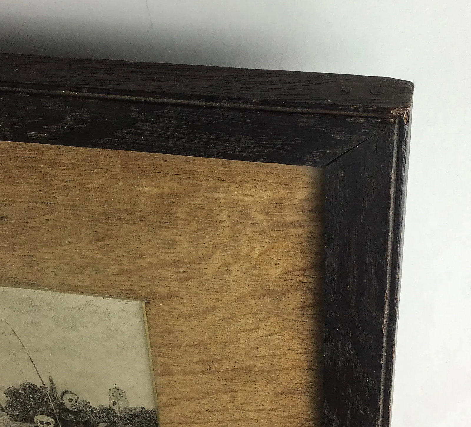 Original Etching or Engraving of the Group of Monks Fishing by Wd Sadler 1908 - 5