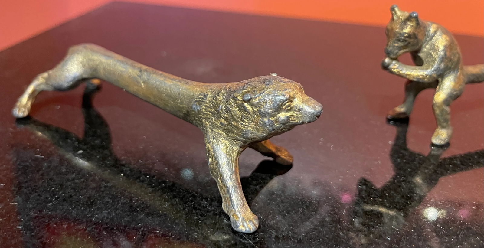 Set of 6 Animalia French Bronzed Knife Rests - 7