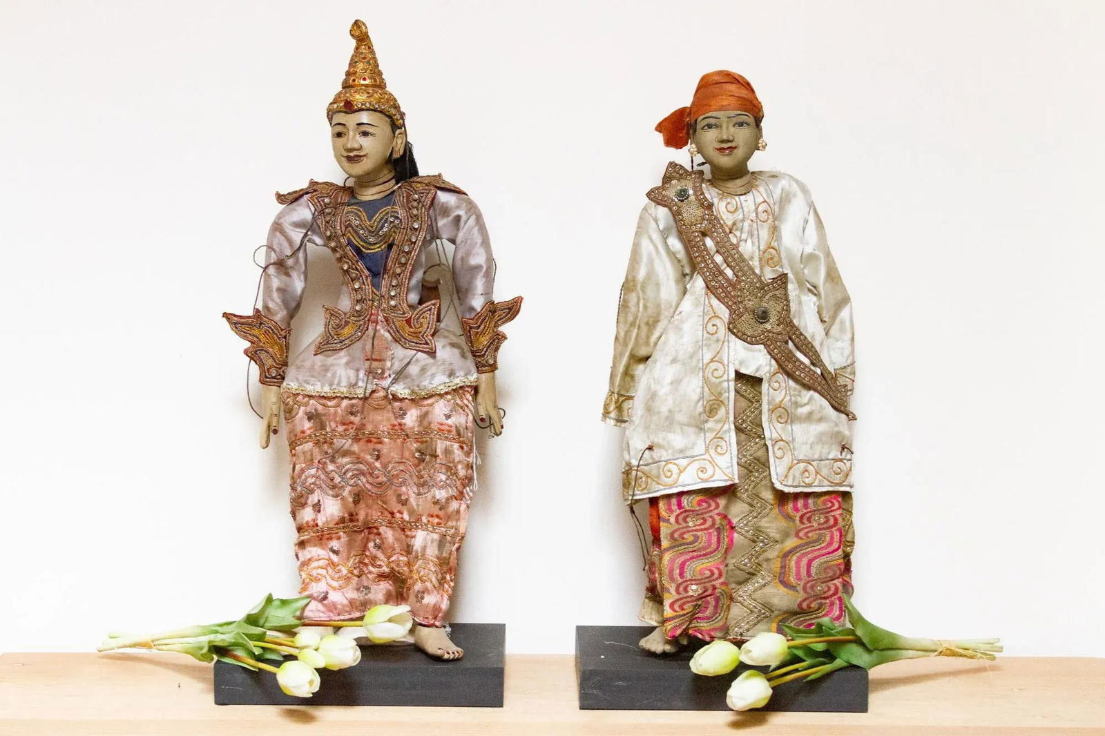 Set of Two Javanese Wayang Puppets - 2