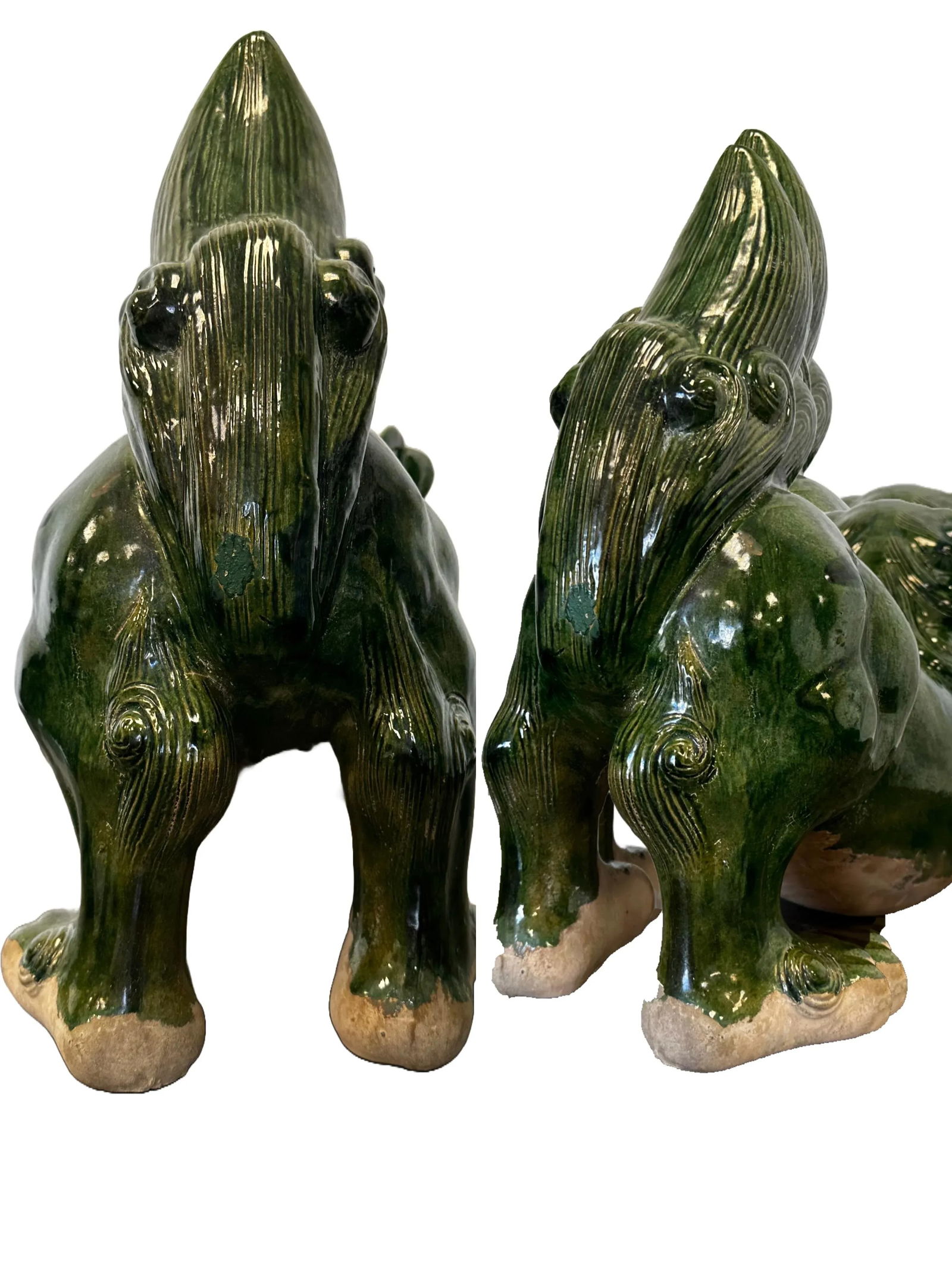 Mid 20th Century Chinese Foo Dogs - a Pair - 4