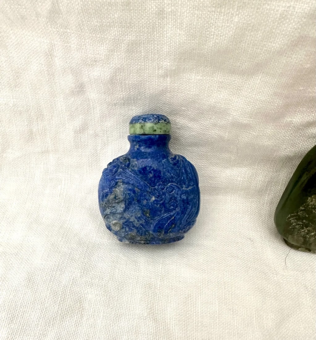 Antique Hand Carved Chinese Snuff Bottles Set of 5 - 3