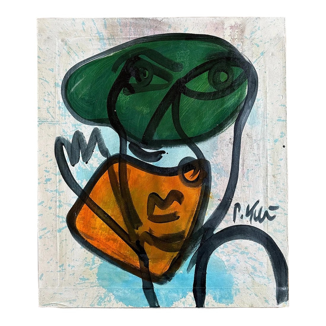 Original Peter Keil Painting: Peter Keil is a German artist that focuses primarily on abstract expressionism. Keil painted with some of the greats including Joan MirÃ³, Pablo Picasso and Andy Warhol, to name a few. This