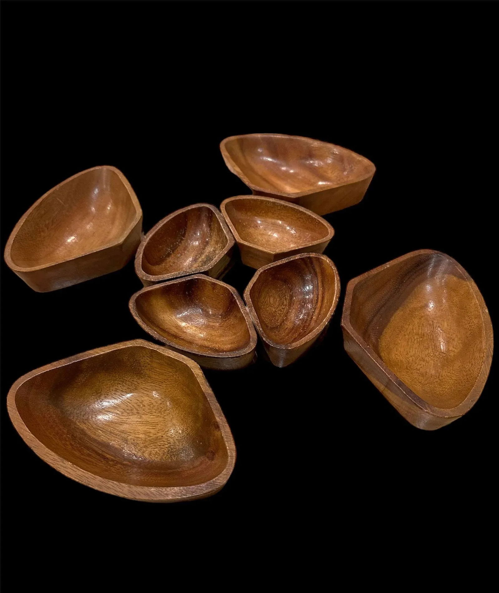 Mid-Century Modern Pineapple Topped Lazy Suzan Epergne Monkey Pod Wood and Decorative Fruit Set- 29 - 3