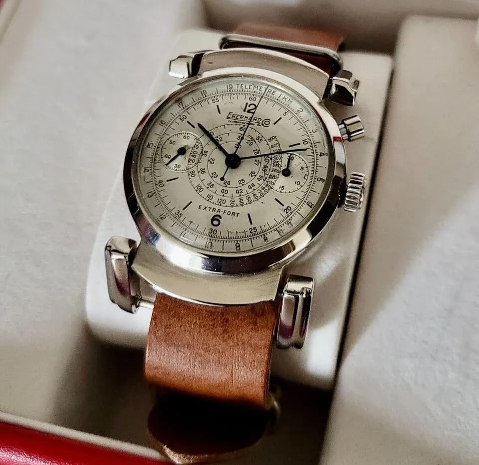 Eberhard -1940s German Pilot Chronograph Watch - 2