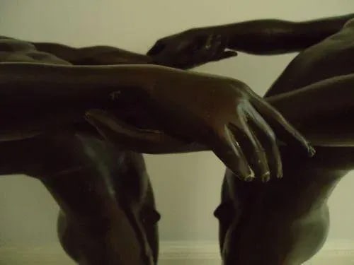 Large 20th Century Nude Males Bronze Sculpture "Holding Hands" - 7