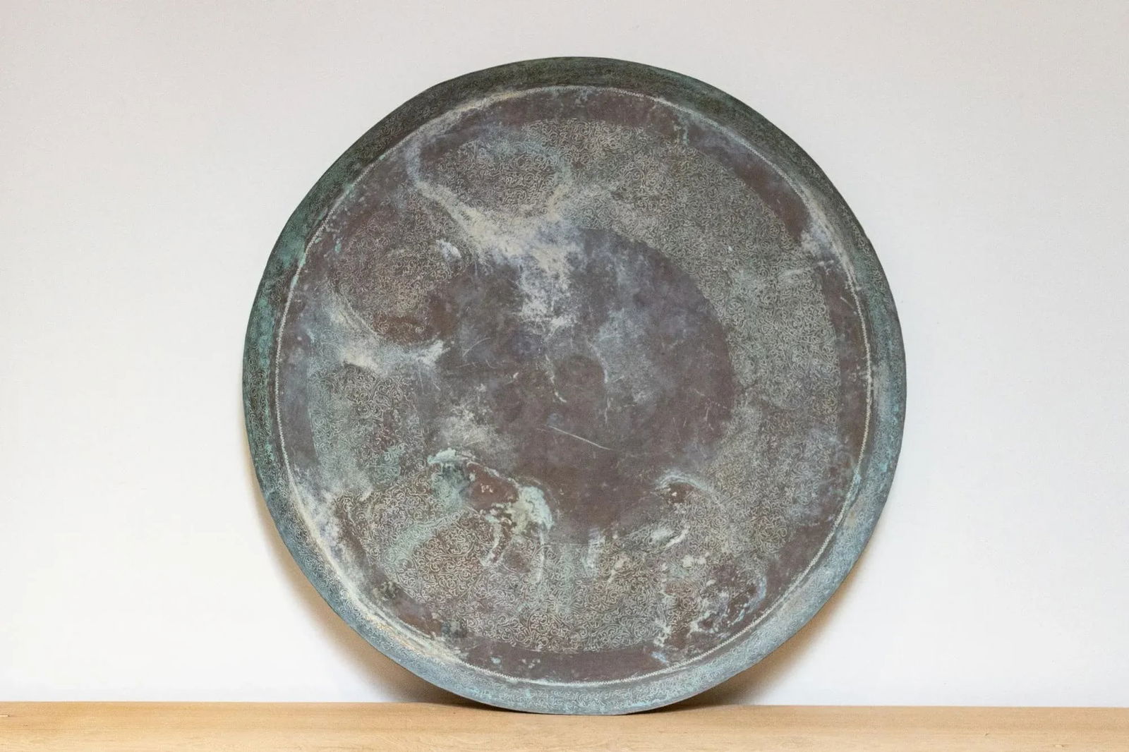 Antique Patinated Copper Engraved Tray - 3