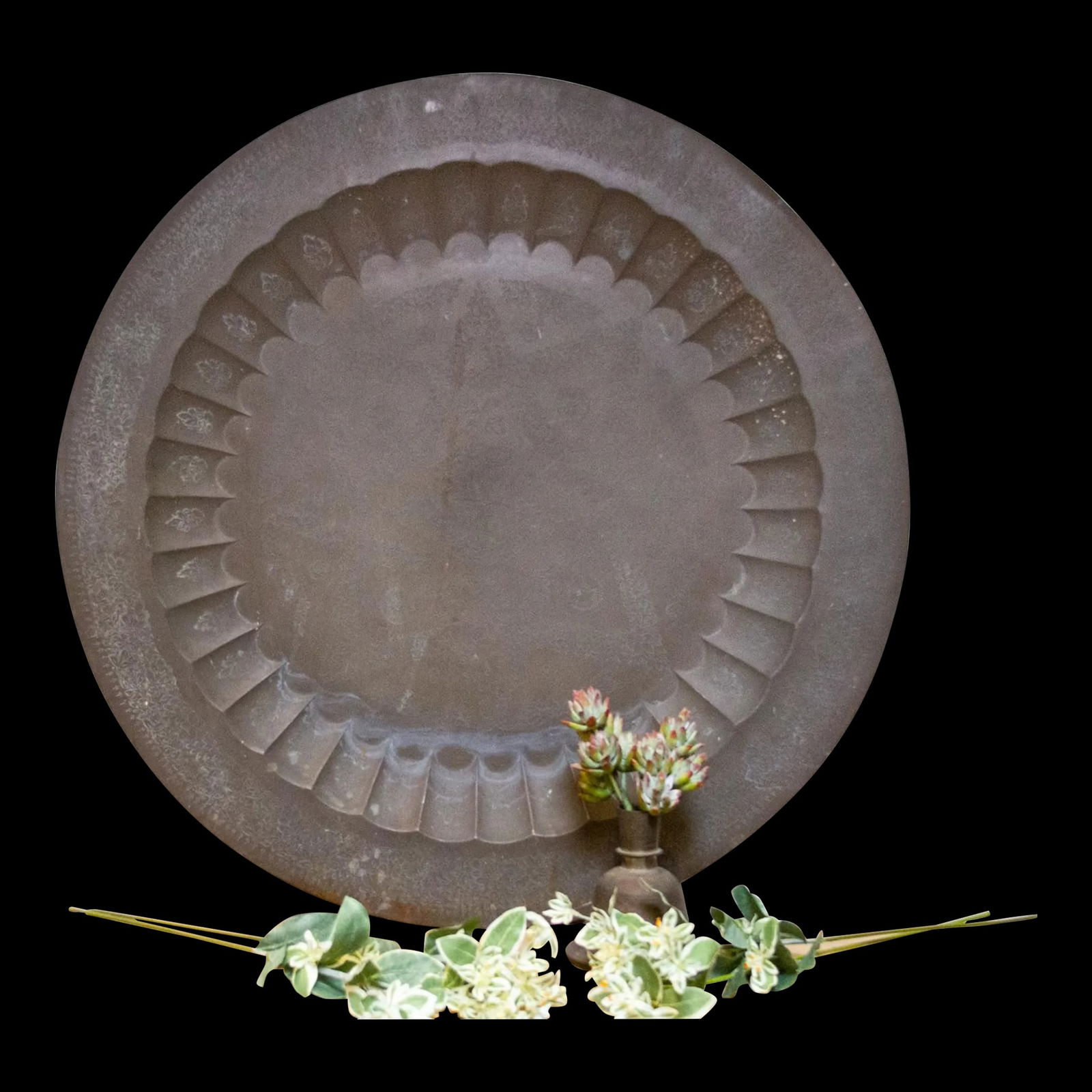 Large Antique Kashmiri Floral Tray - 2