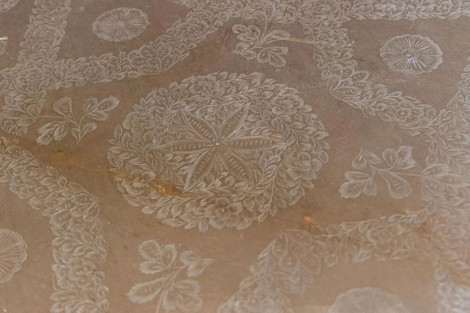 Large Antique Kashmiri Floral Tray - 7