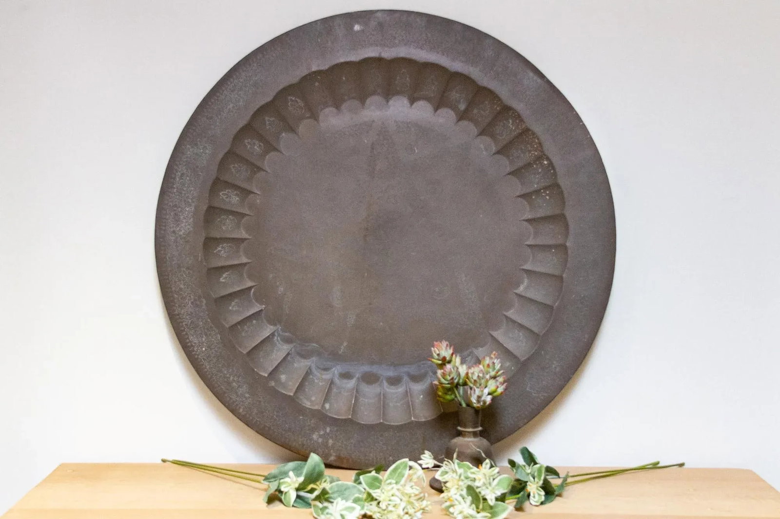 Large Antique Kashmiri Floral Tray - 8