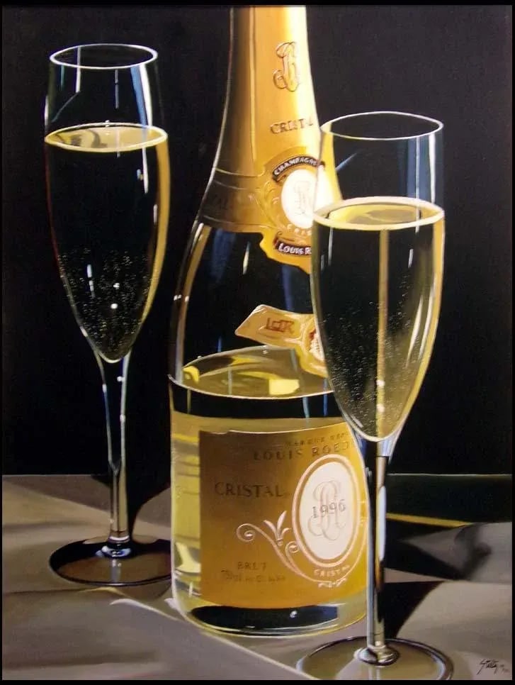 Thomas Stiltz "Champagne of Kings" Wine Giclee Canvas Signed Artwork - 2