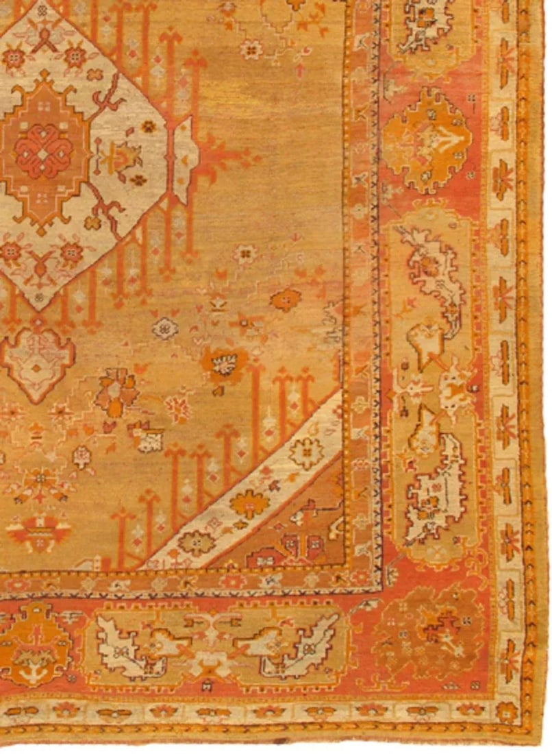 Antique Oushak Gold/Rust Rug, 10' 4" X 12'11" - 2