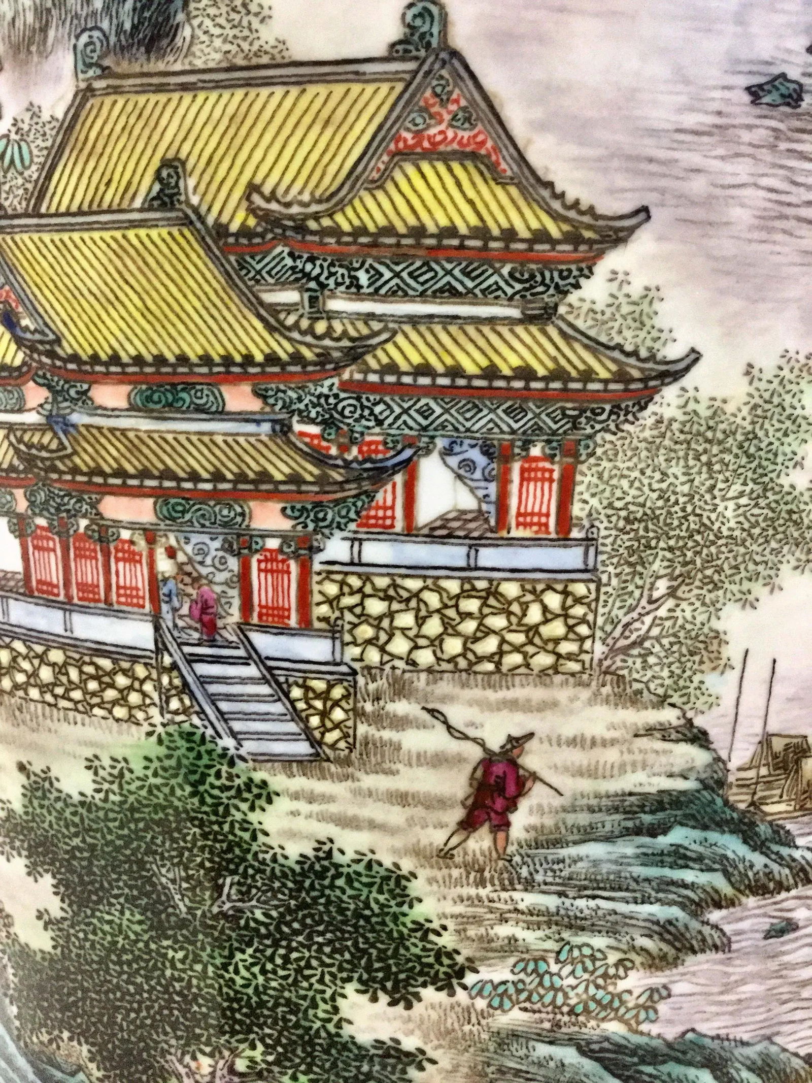 1930s Vintage Chinese Republic Dynasty Tall Vase - 7