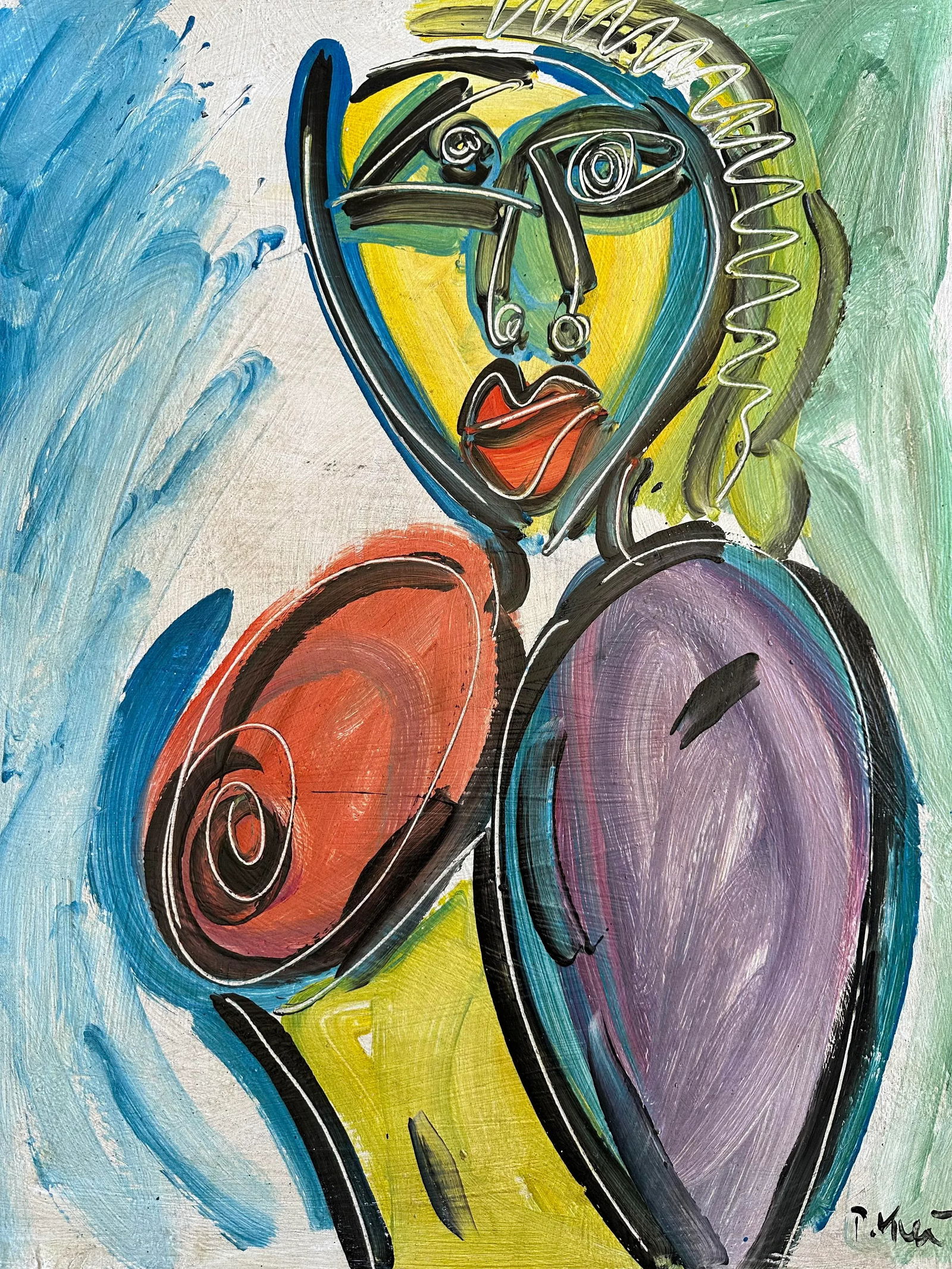 1964 Titled Original Peter Keil Painting - 4