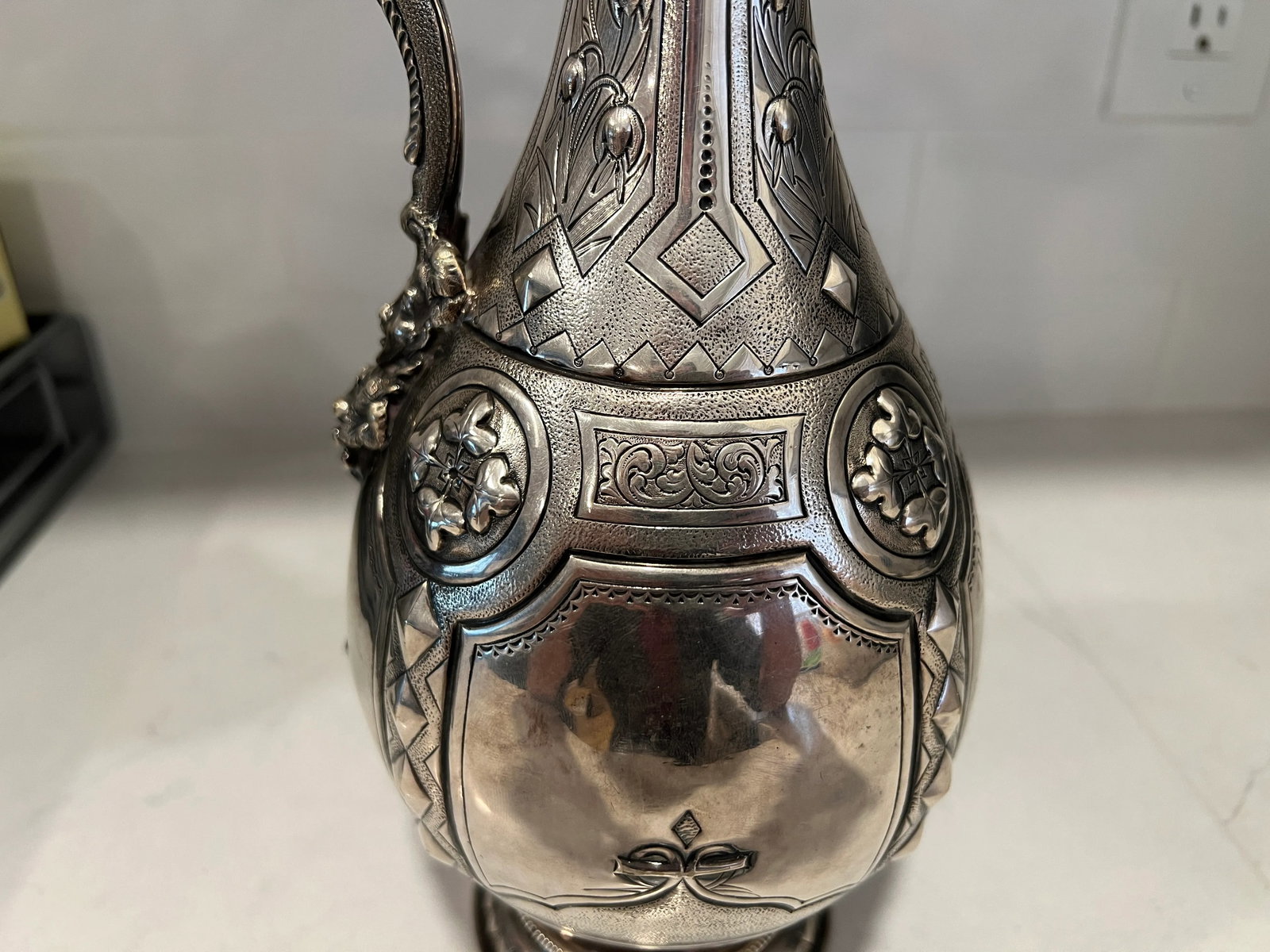 American Coin Silver Balmain Regatta "Gardiner Cup" Ewer Circa 1875 - 10