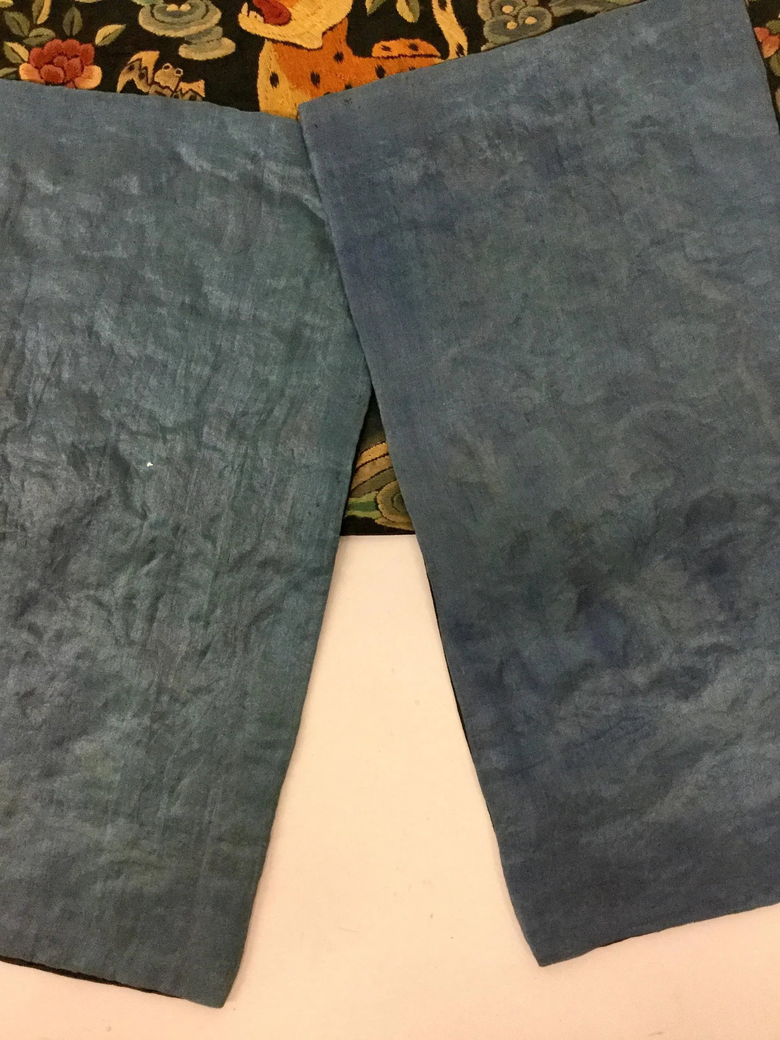 Antique Chinese Hand Embroidered Silk Rank Badges - Set of 3 - 5