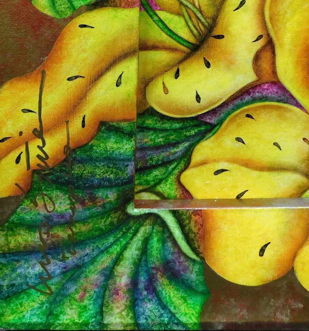 Luis Sottil "Summer" Yellow Lily Hand Signed #Hr580 Original Flower Art Canvas - 7