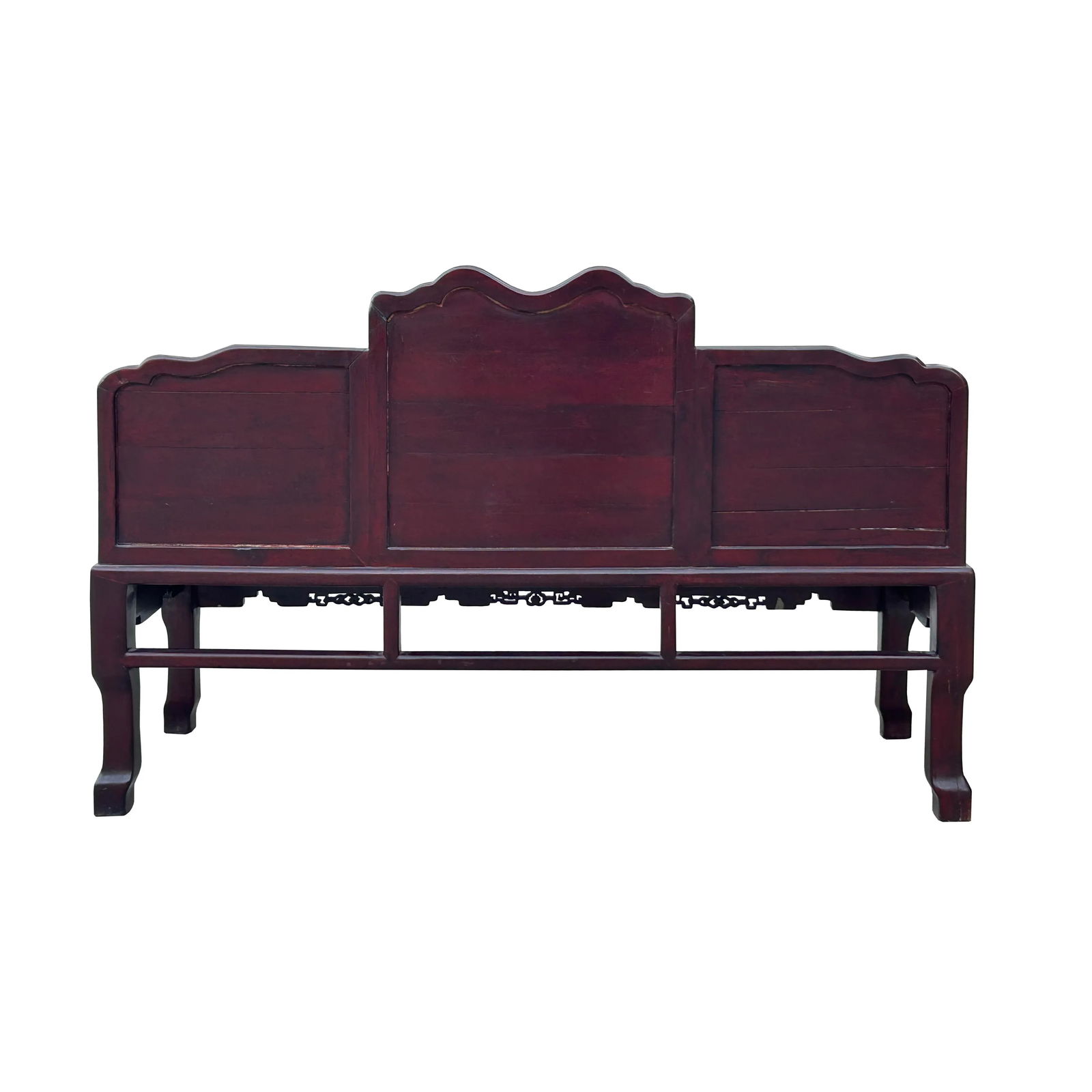 Chinese Red Rosewood & Mother of Pearl Bench - 2