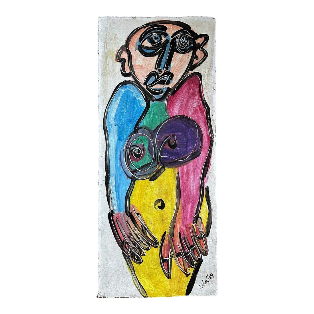 1964 Titled Original Painting by Artist Peter Keil: Peter Keil is a German artist that focuses primarily on abstract expressionism. Keil painted with some of the greats including Joan MirÃ³, Pablo Picasso and Andy Warhol, to name a few. This