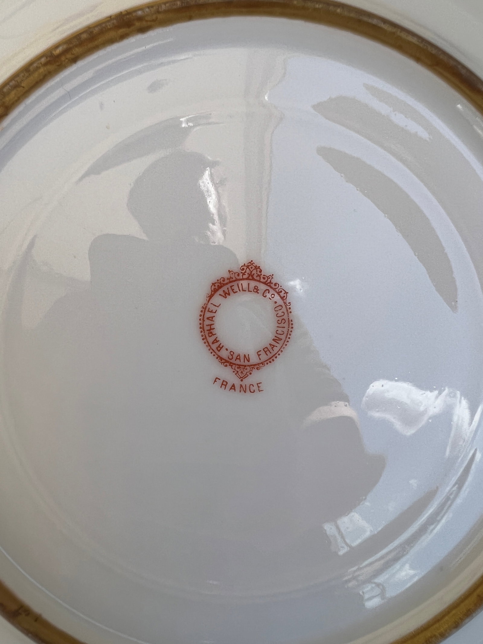 Set of 8, Raphael Weill Hand Enameled "Important Figures" Porcelain Plates 9" - 11