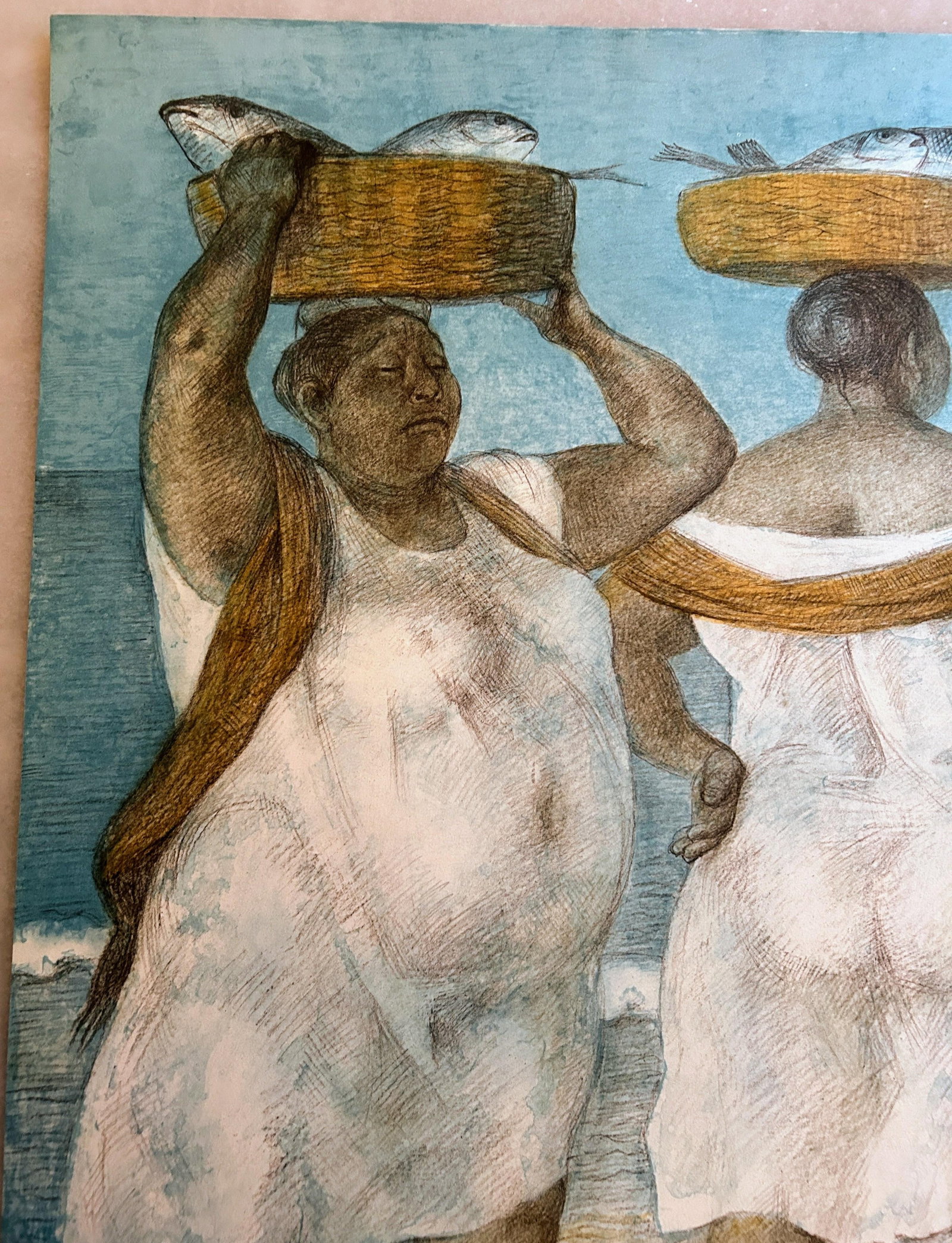 Original Signed "Mujeres Al Mar" (Woman by the Sea) Lithograph by Francisco ZÃºÃ± - 10