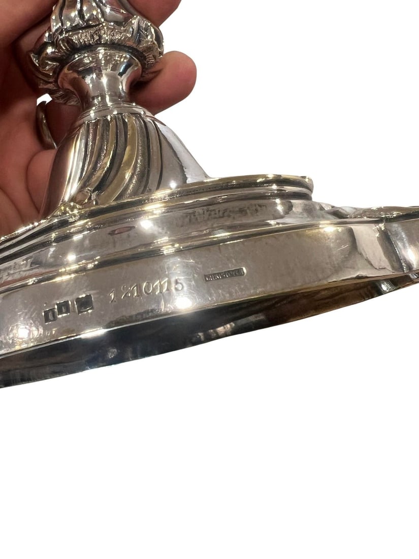 A Pair of French Christofle "Trianon" Silver Plate Candelabra - 11