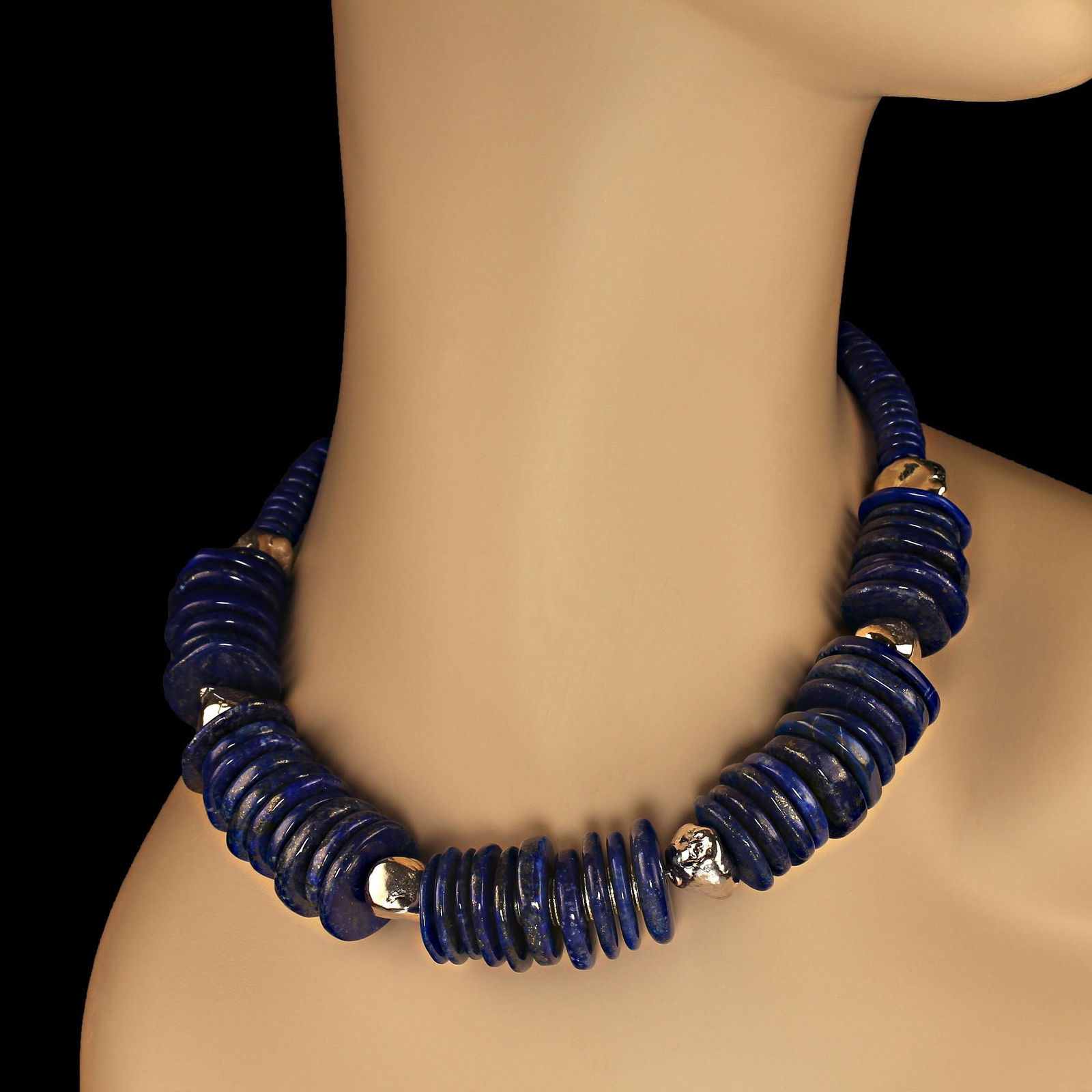 Choker Lapis Lazuli and Sterling Silver Necklace - 2