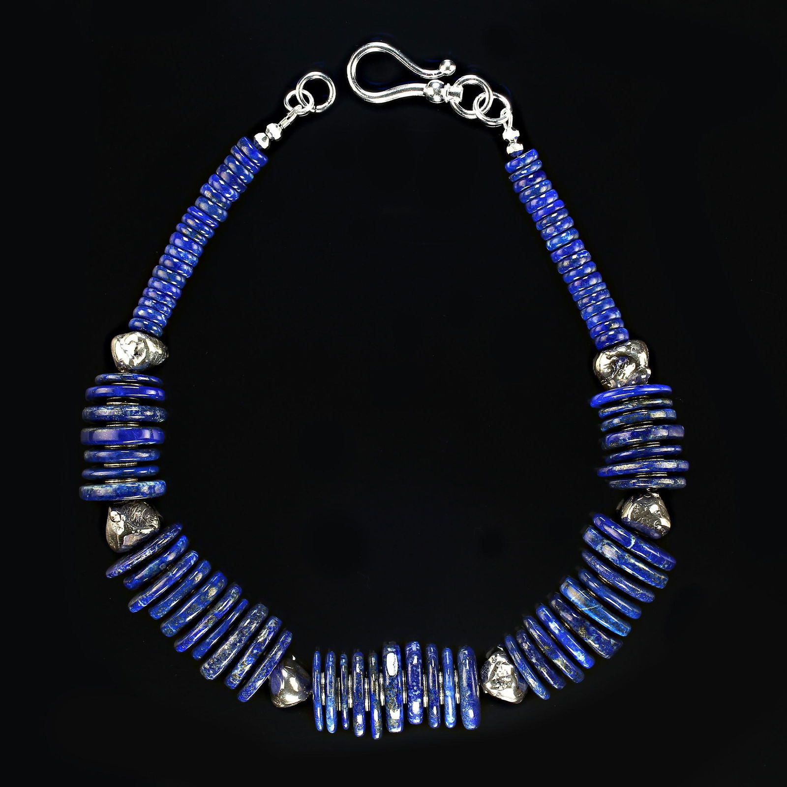 Choker Lapis Lazuli and Sterling Silver Necklace - 3