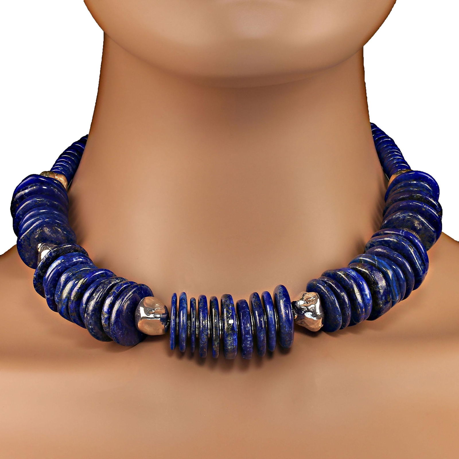 Choker Lapis Lazuli and Sterling Silver Necklace - 4