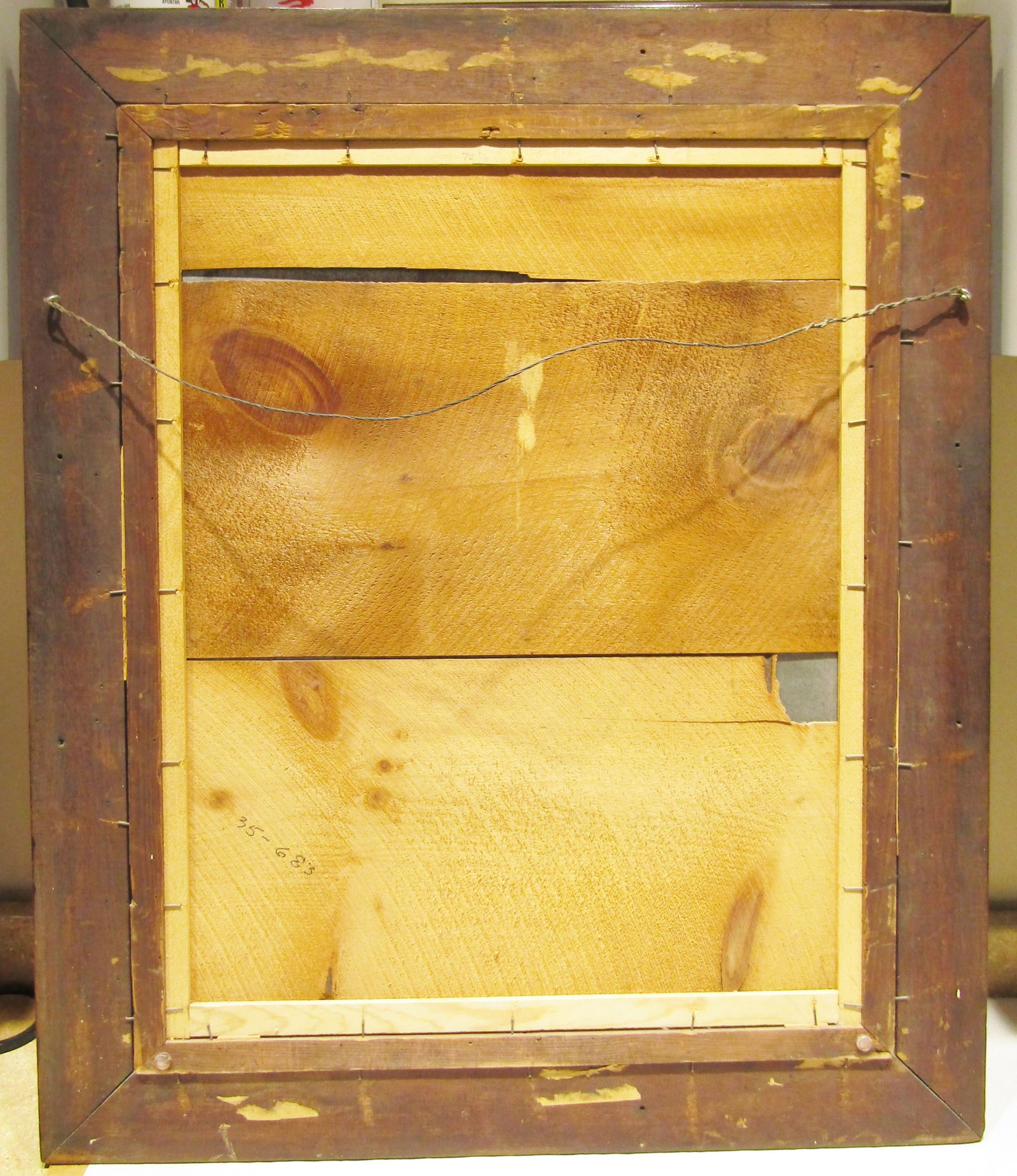 Antique Hand Carved Walnut Faux Bois Casetta Style Wall Mirror Circa 1870's - 10