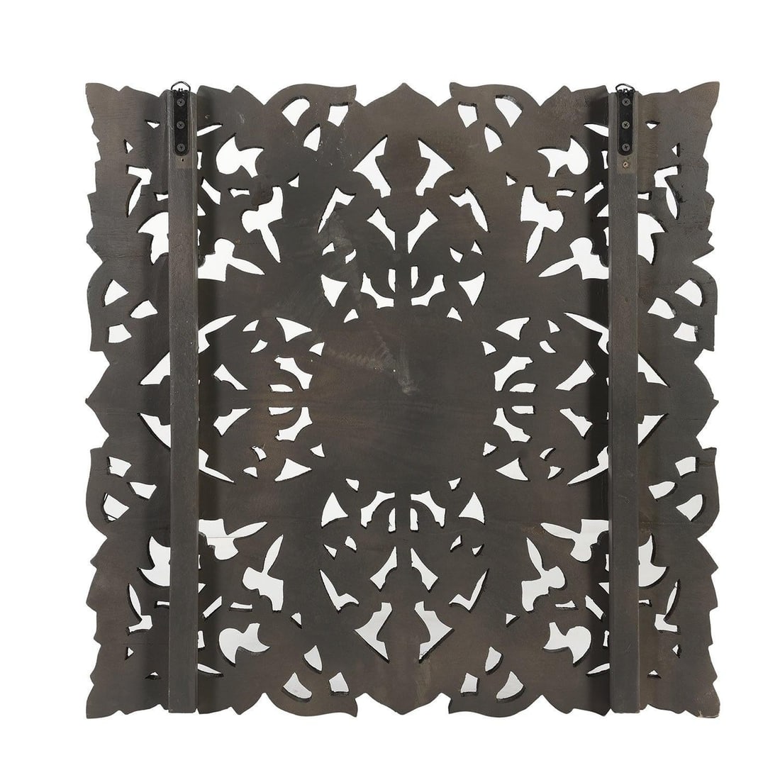 Square Lattice Carved Solid Wood Panel - 3